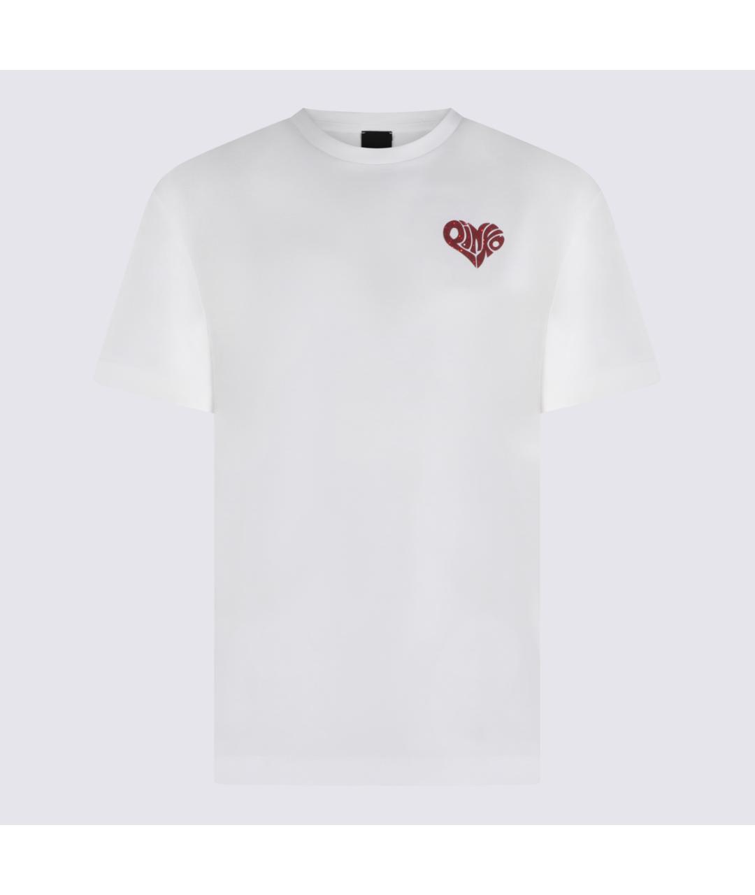 PINKO Белая хлопковая футболка, фото 5