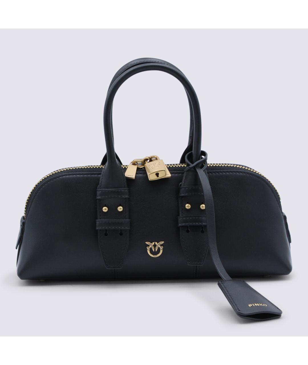 PINKO Черная кожаная сумка через плечо, фото 5