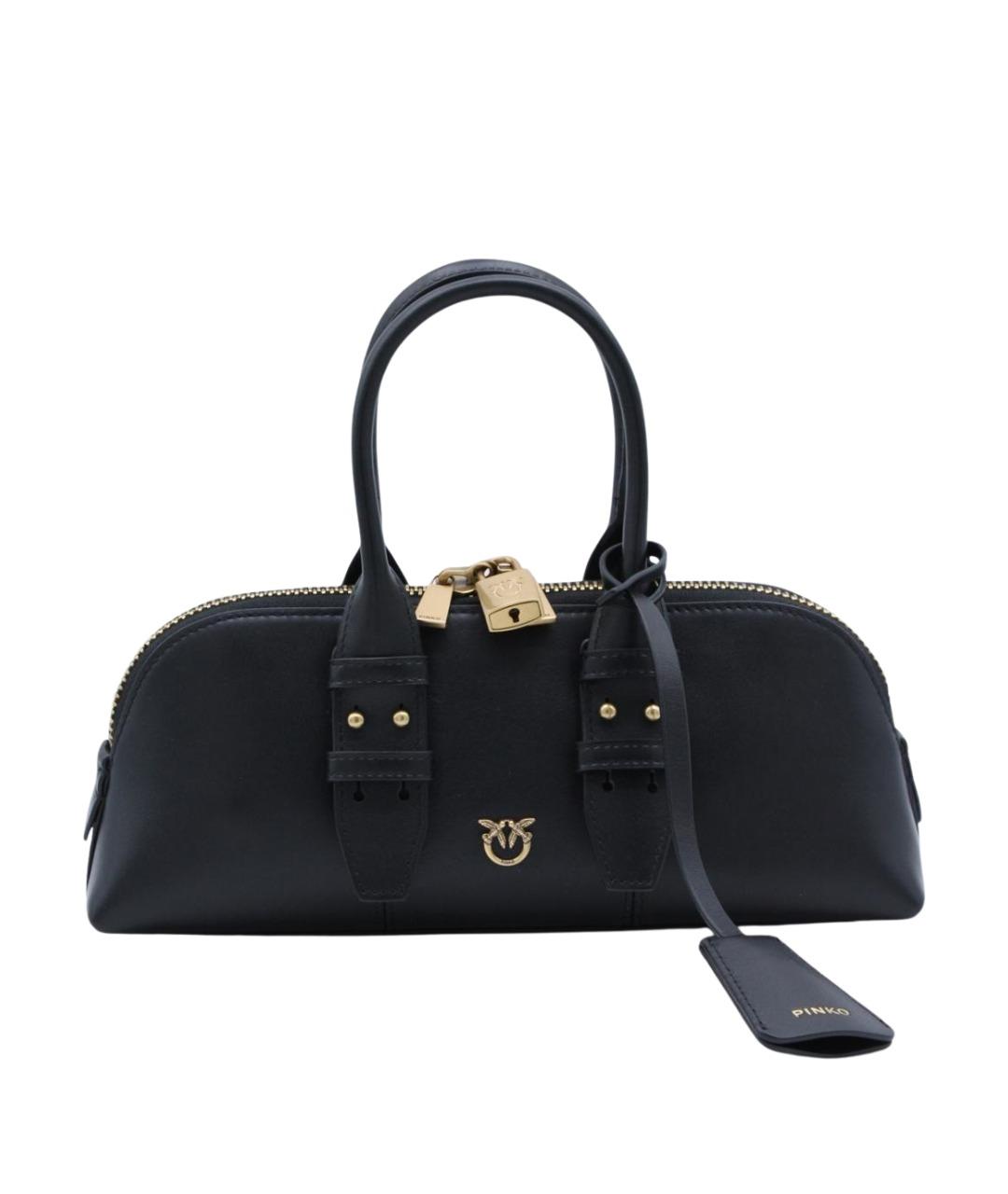 PINKO Черная кожаная сумка через плечо, фото 1