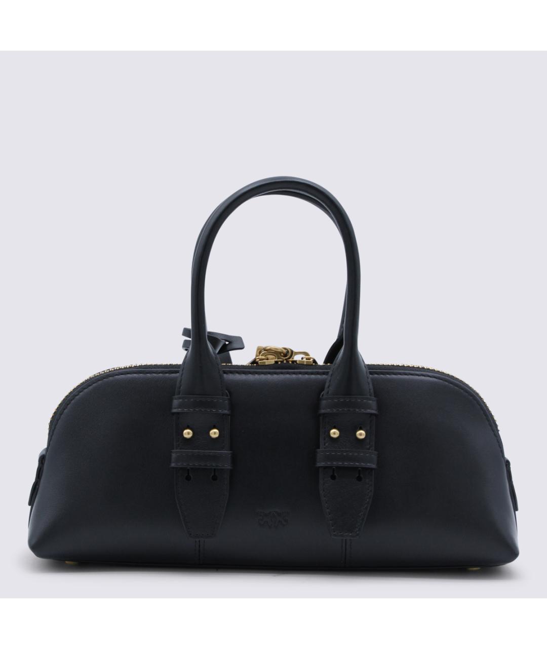 PINKO Черная кожаная сумка через плечо, фото 3