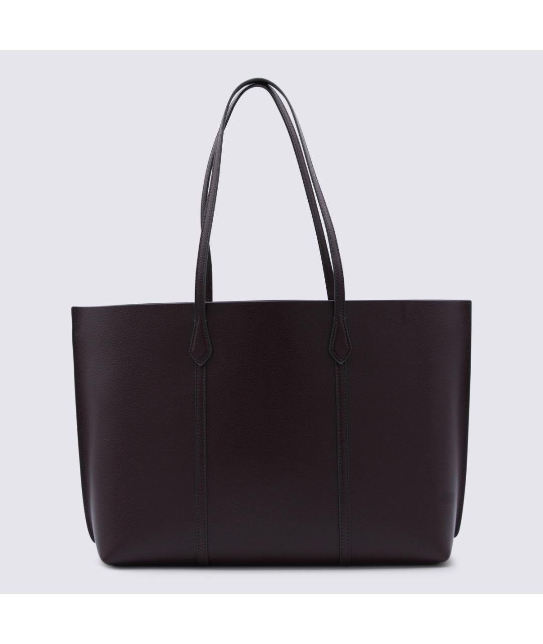 TORY BURCH Бордовая кожаная сумка тоут, фото 3