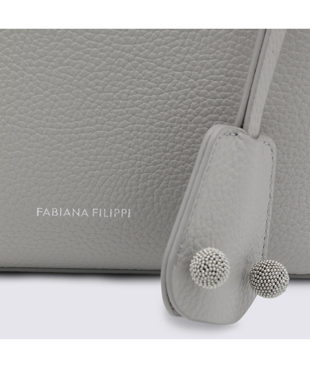 FABIANA FILIPPI Серая кожаная сумка тоут, фото 4