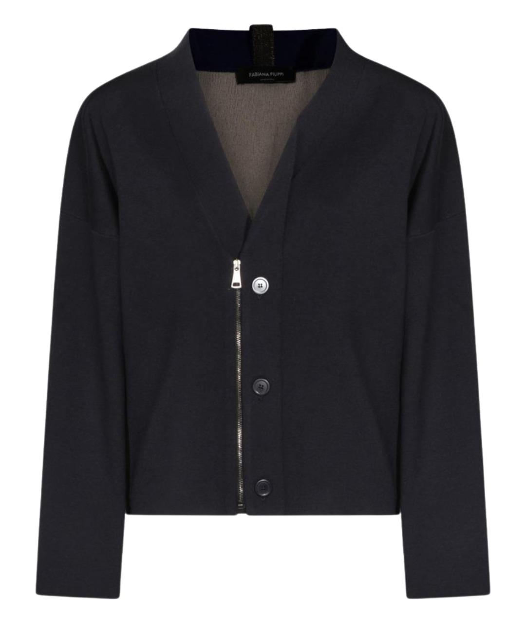 FABIANA FILIPPI Синий шерстяной кардиган, фото 1