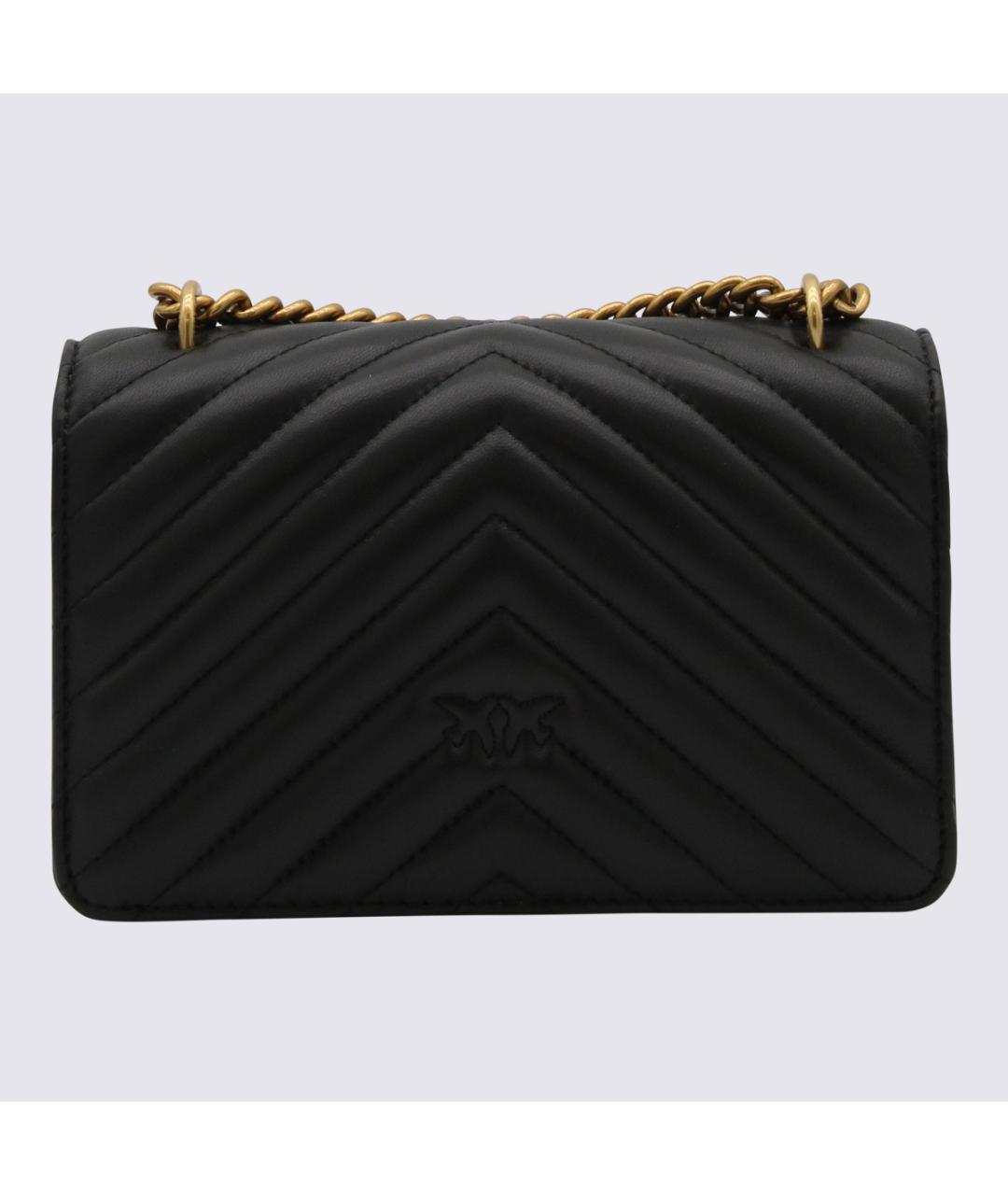 PINKO Черная кожаная сумка через плечо, фото 2