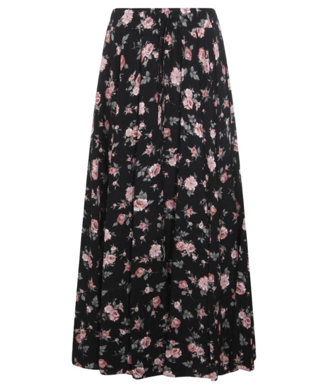 DOLCE&GABBANA Черная шелковая юбка миди, фото 1