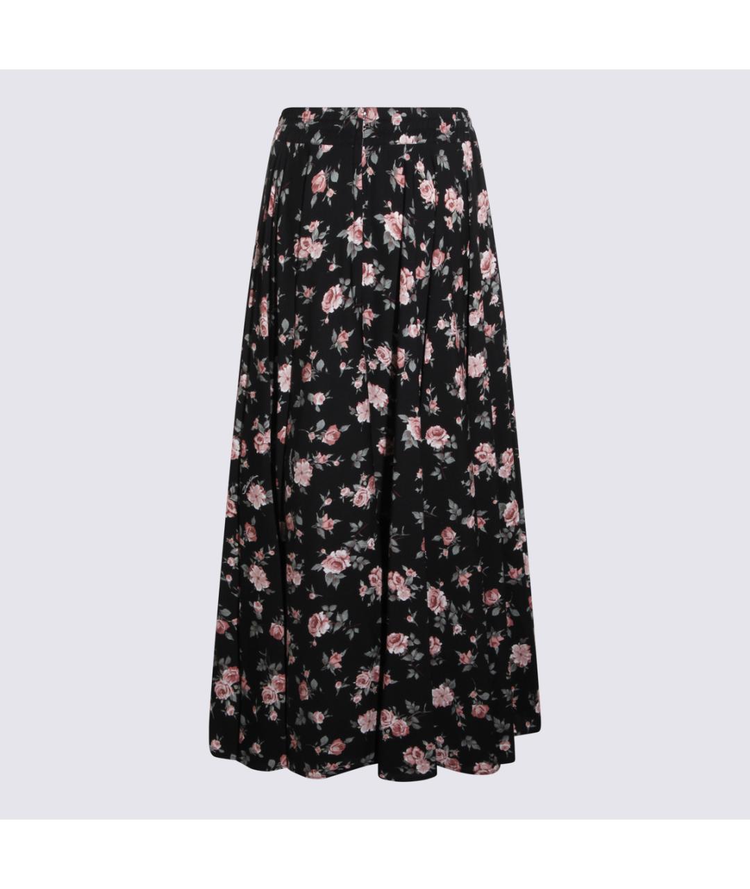 DOLCE&GABBANA Черная шелковая юбка миди, фото 2