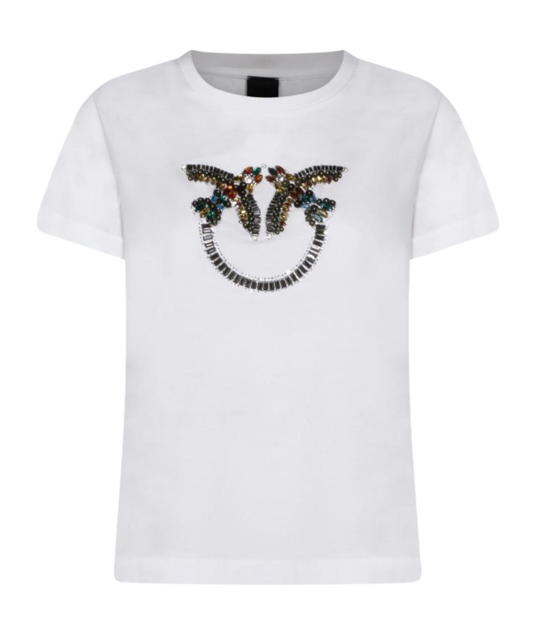 PINKO Белая хлопковая футболка, фото 1