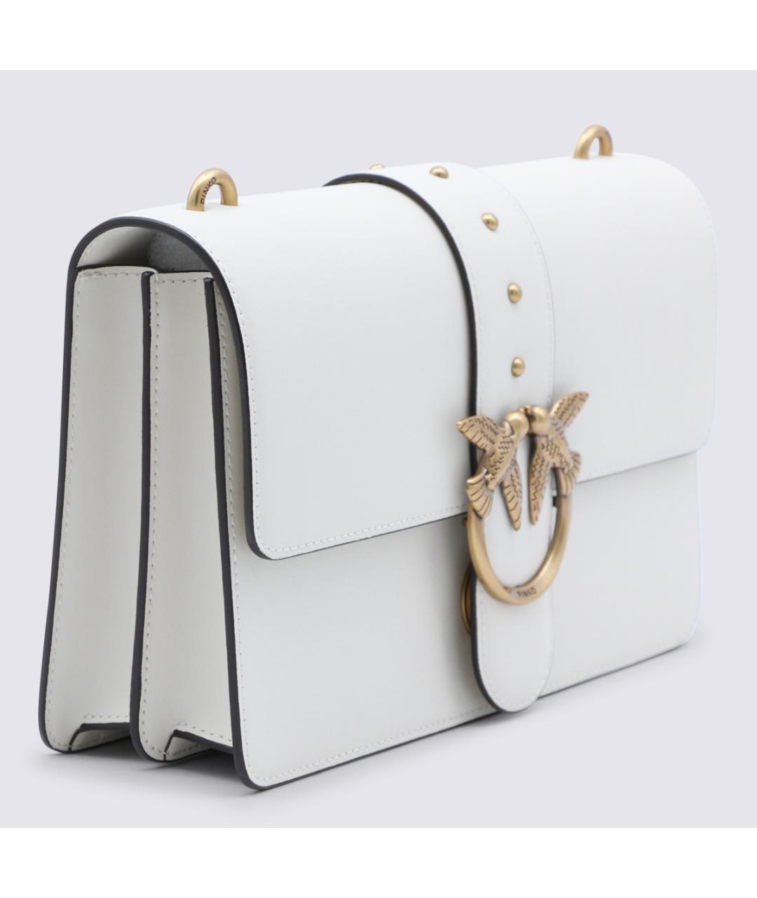 PINKO Белая кожаная сумка через плечо, фото 2