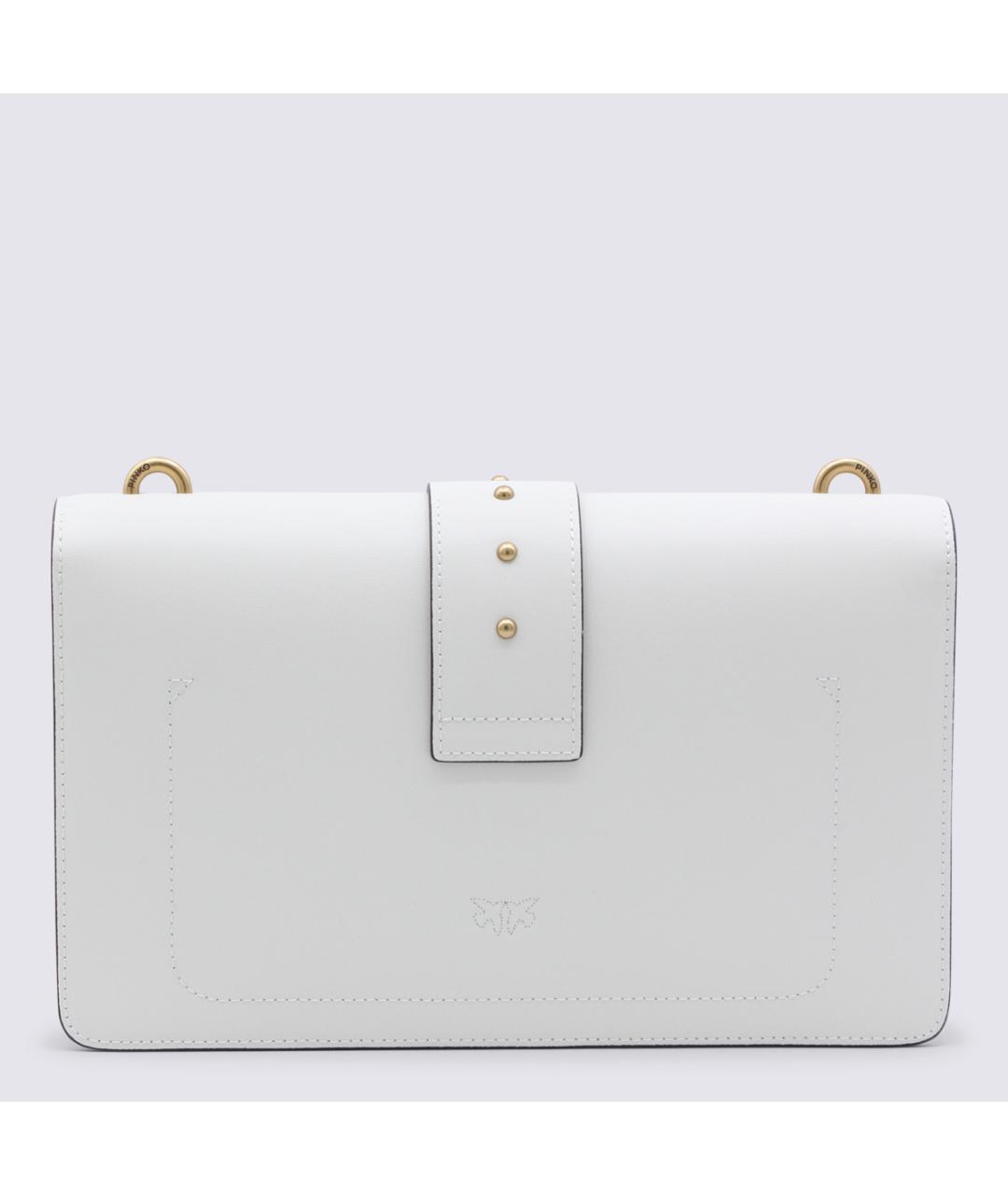PINKO Белая кожаная сумка через плечо, фото 3