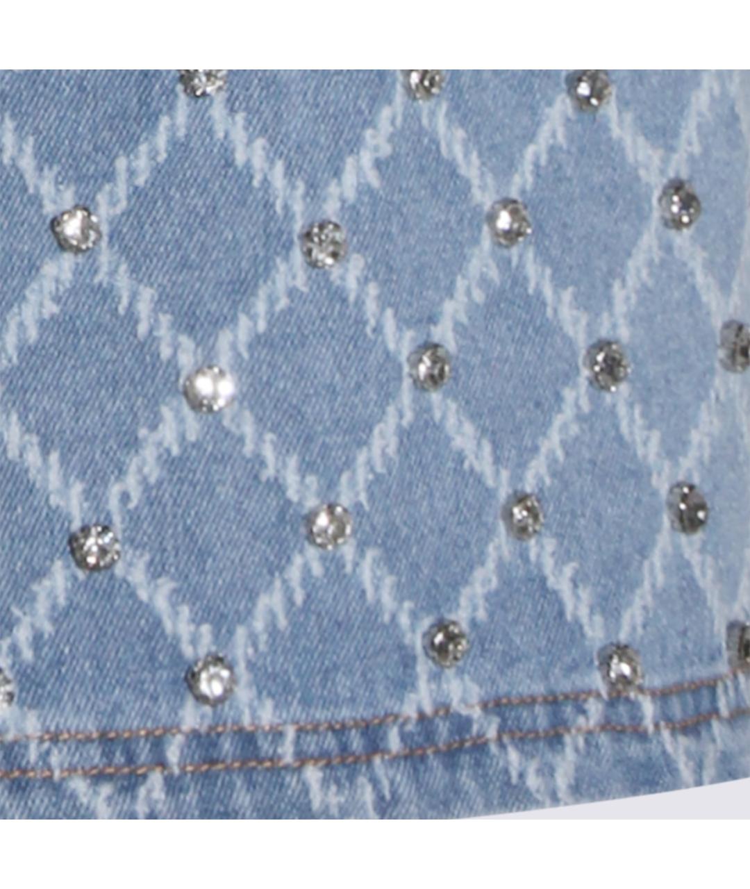 PINKO Голубое хлопковое повседневное платье, фото 4