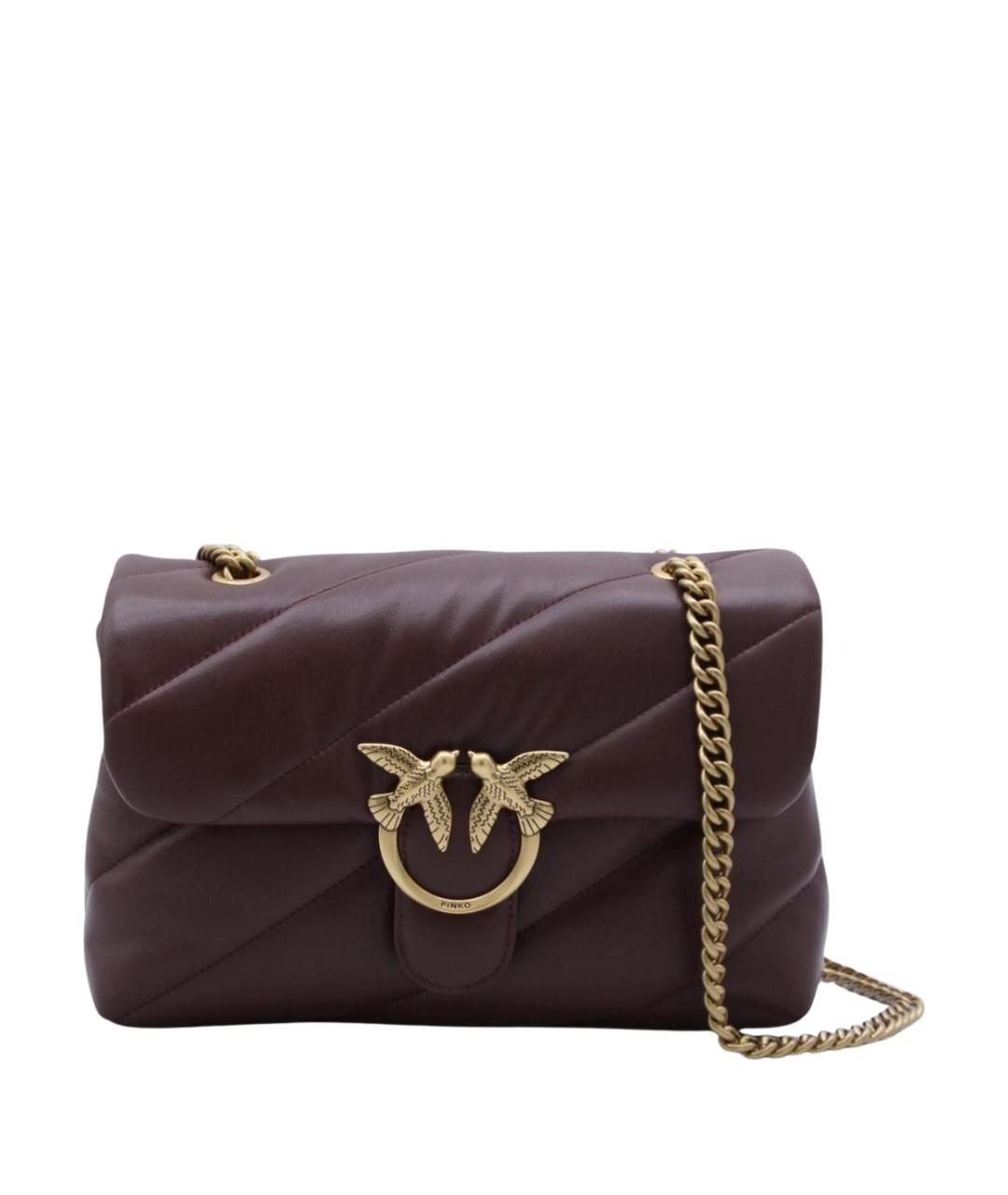 PINKO Фиолетовая кожаная сумка тоут, фото 1