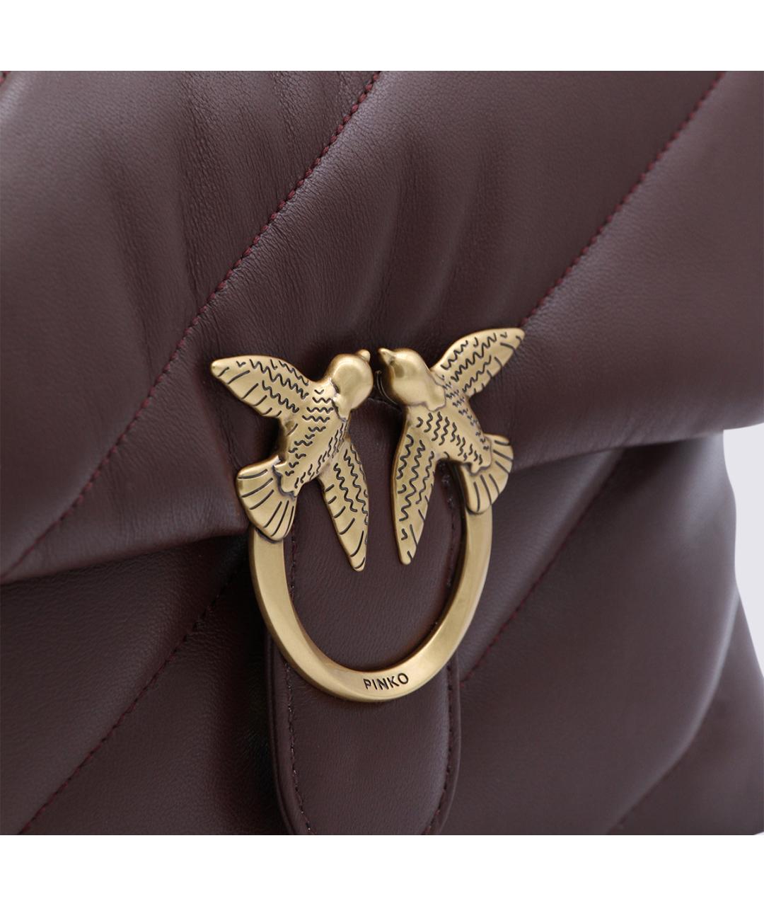 PINKO Фиолетовая кожаная сумка тоут, фото 4