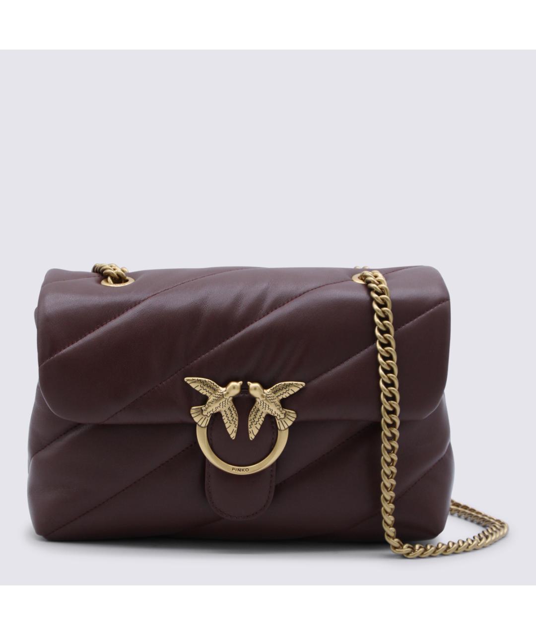 PINKO Фиолетовая кожаная сумка тоут, фото 5