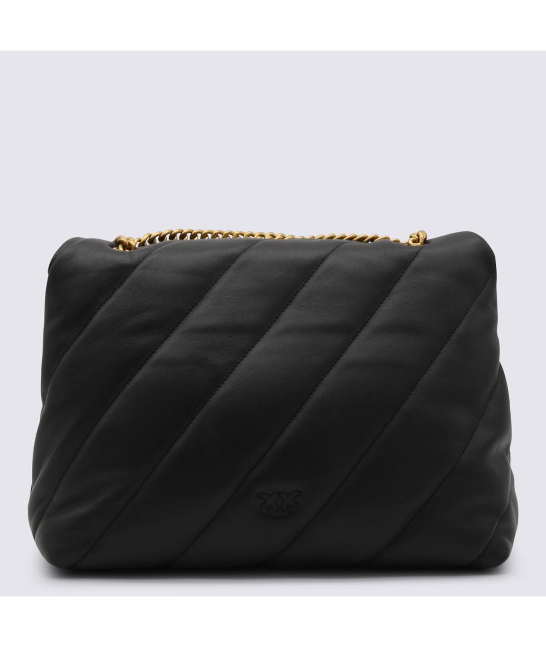 PINKO Черная кожаная сумка через плечо, фото 2