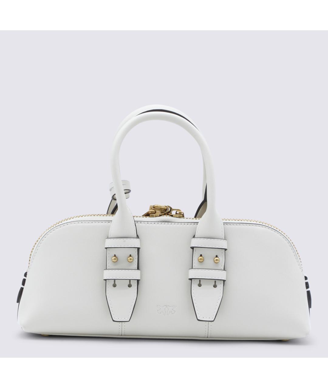 PINKO Белая кожаная сумка через плечо, фото 3