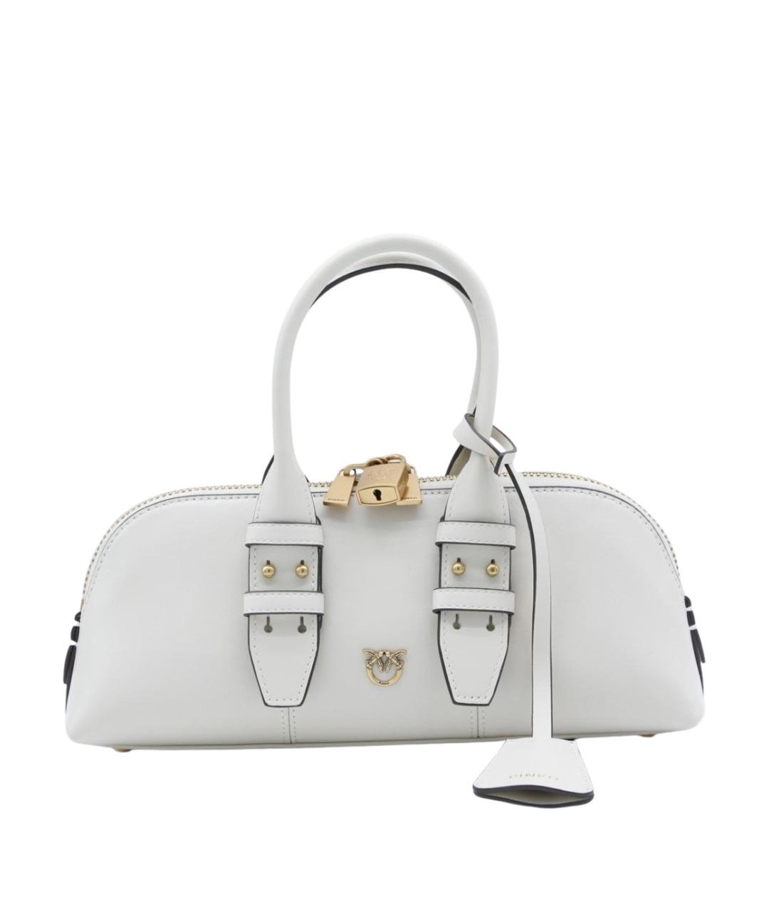 PINKO Белая кожаная сумка через плечо, фото 1