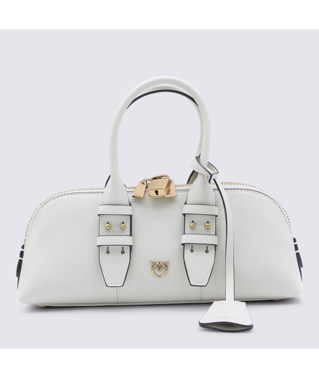 PINKO Белая кожаная сумка через плечо, фото 5