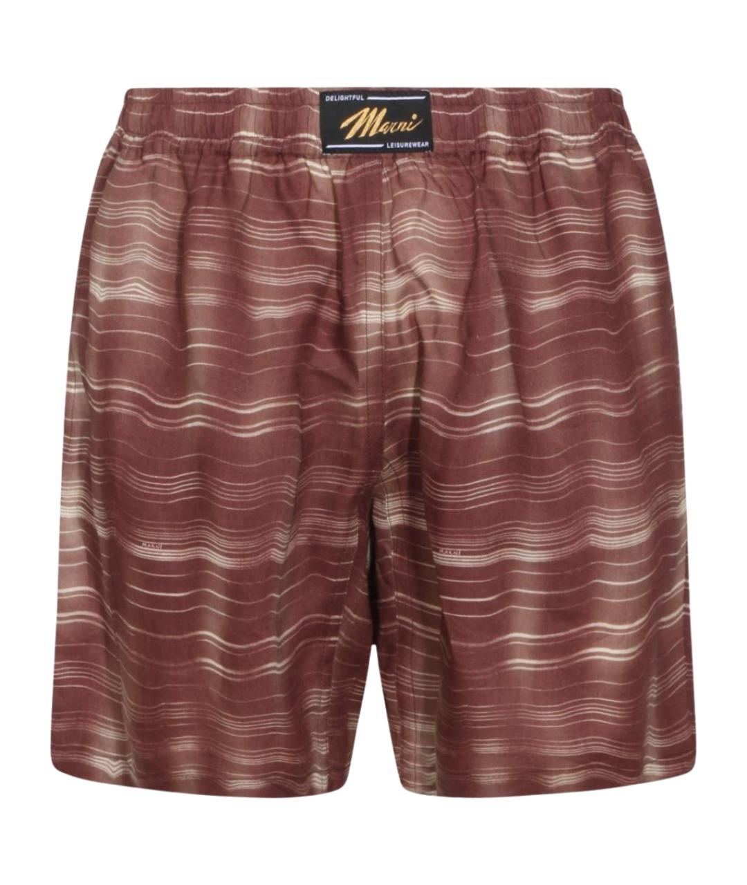 MARNI Коричневые шорты, фото 1