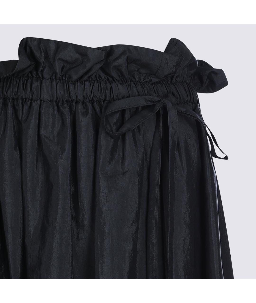 JIL SANDER Черная полиамидовая юбка миди, фото 4