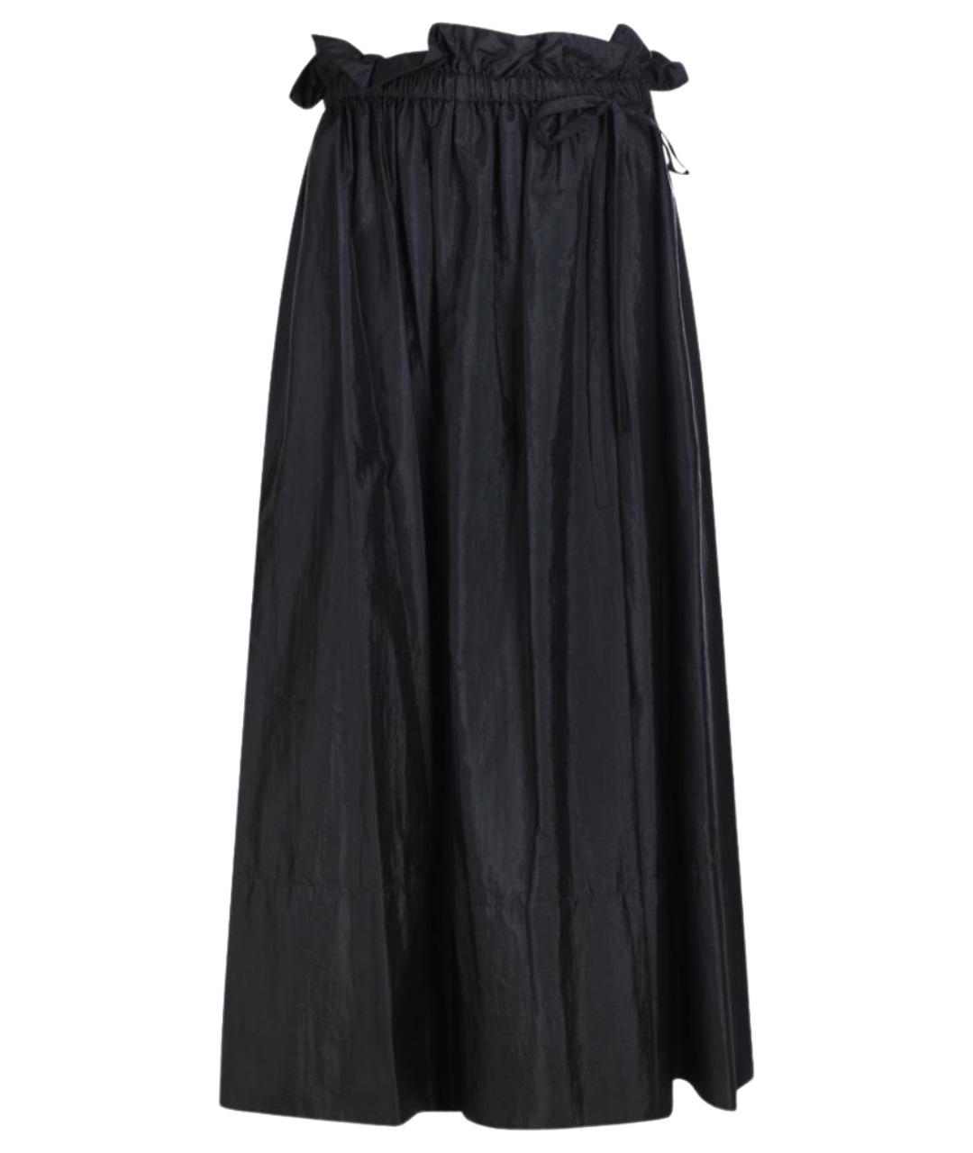 JIL SANDER Черная полиамидовая юбка миди, фото 1