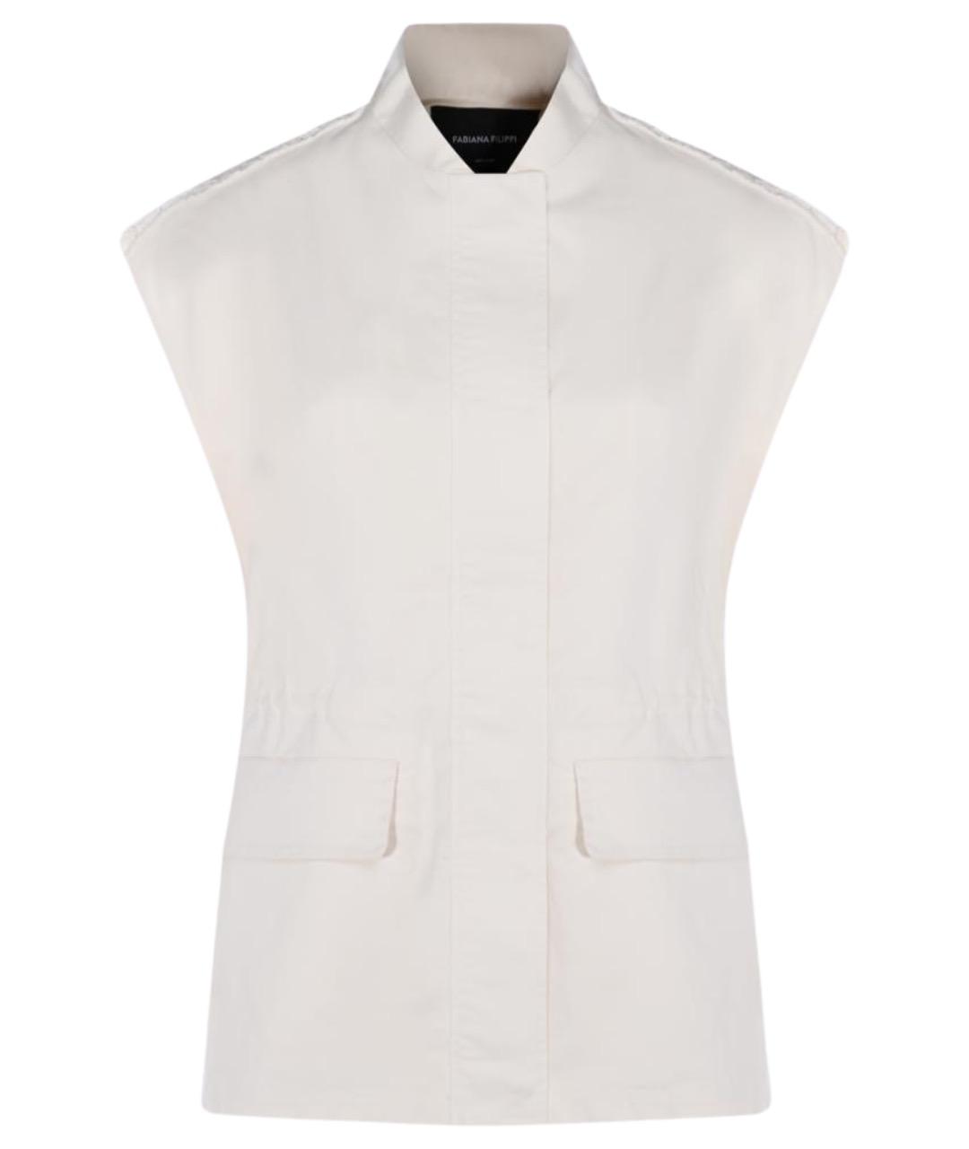FABIANA FILIPPI Белая хлопковая жилетка, фото 1