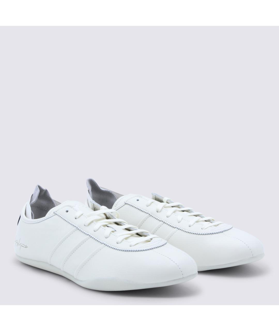 Y-3 Белые кожаные низкие кроссовки / кеды, фото 2