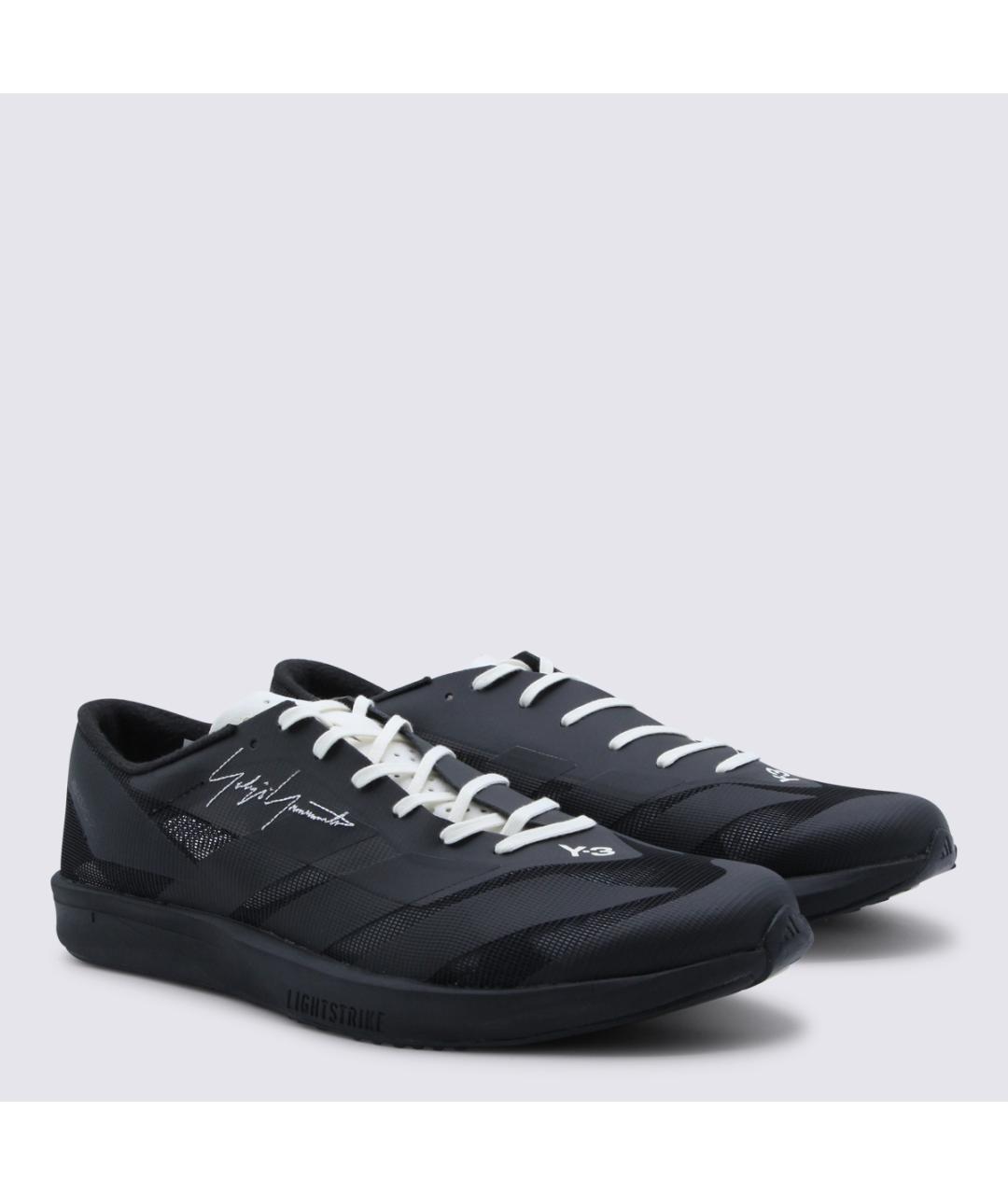 Y-3 Черные низкие кроссовки / кеды, фото 2