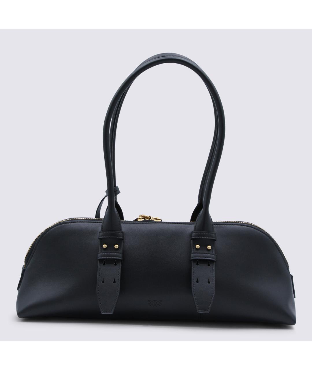 PINKO Черная кожаная сумка тоут, фото 3