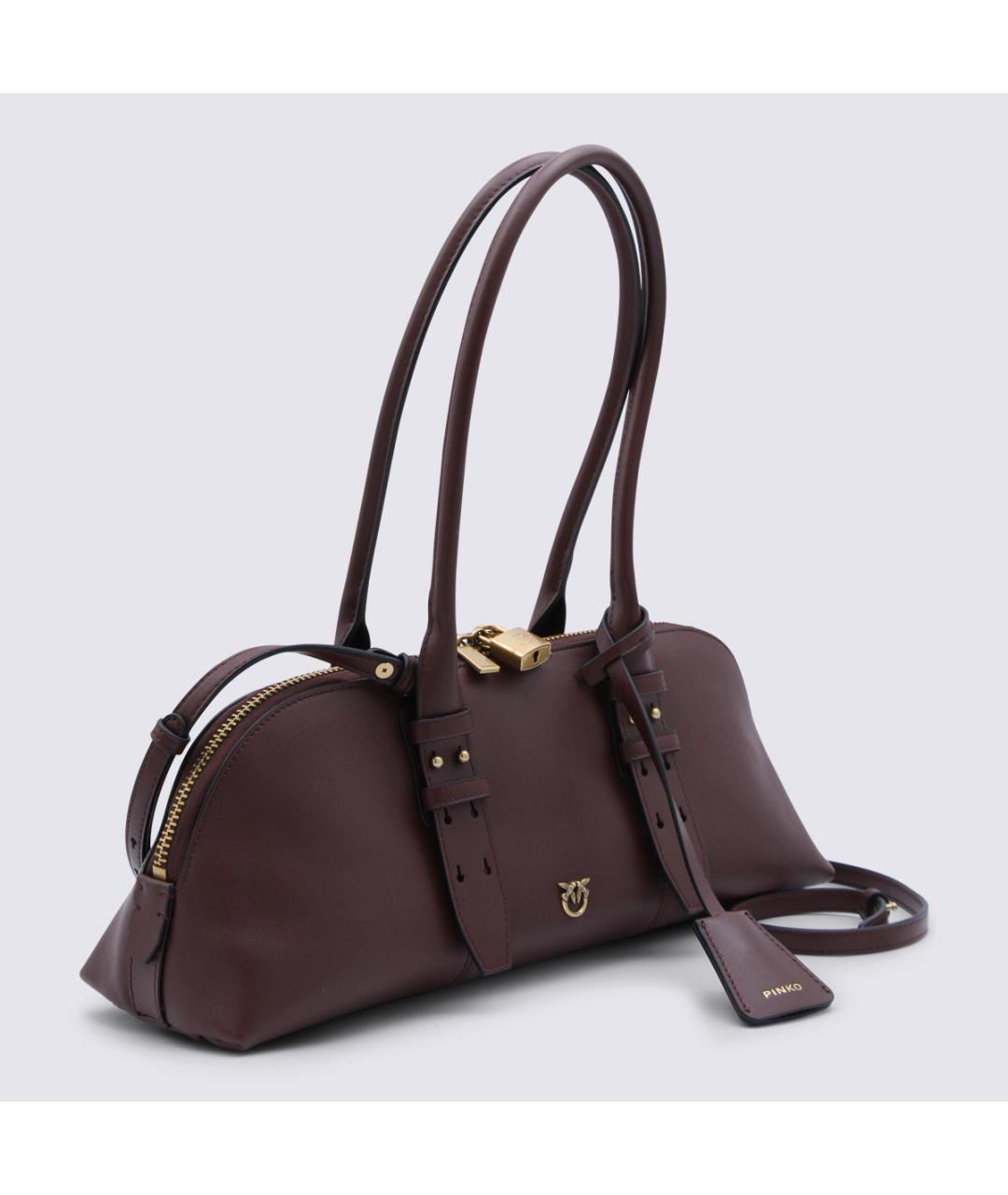 PINKO Фиолетовая кожаная сумка через плечо, фото 2