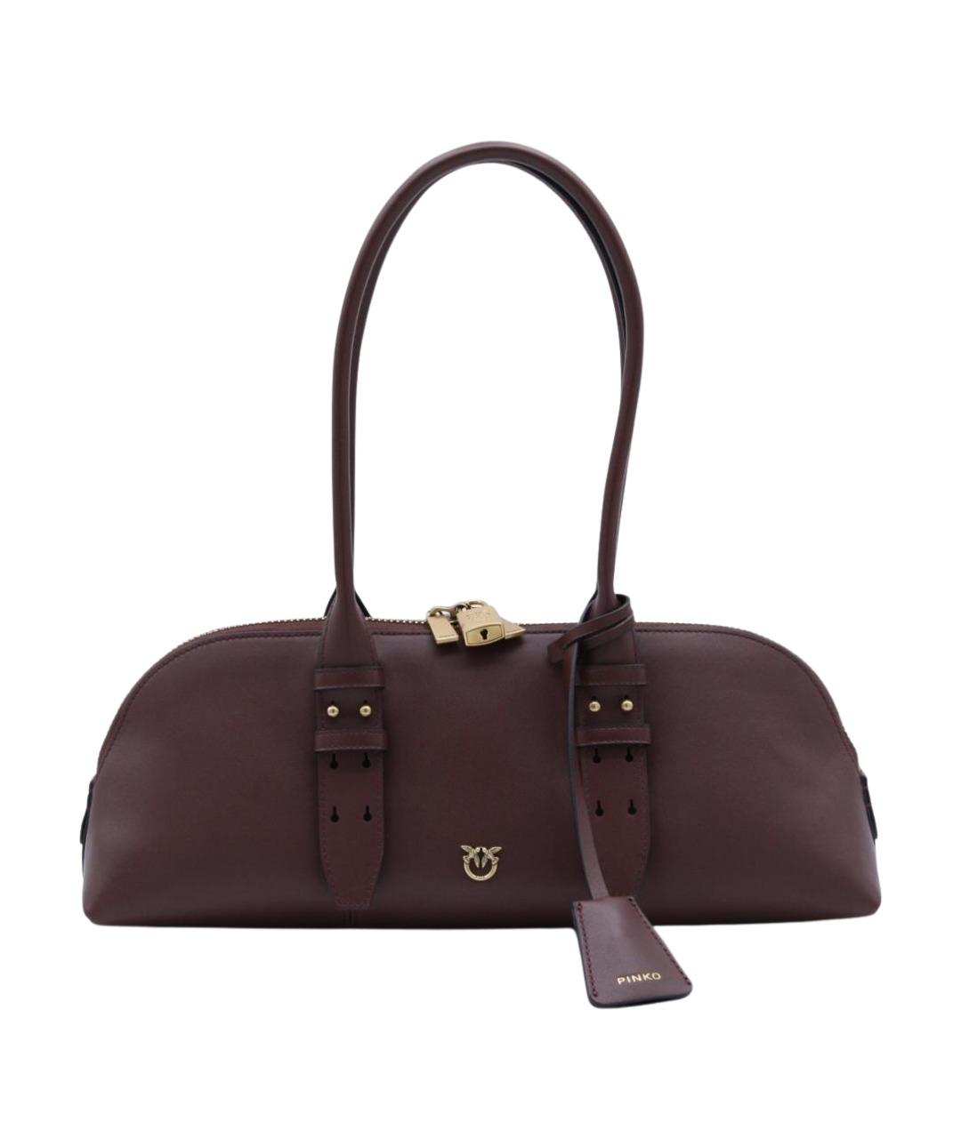 PINKO Фиолетовая кожаная сумка через плечо, фото 1