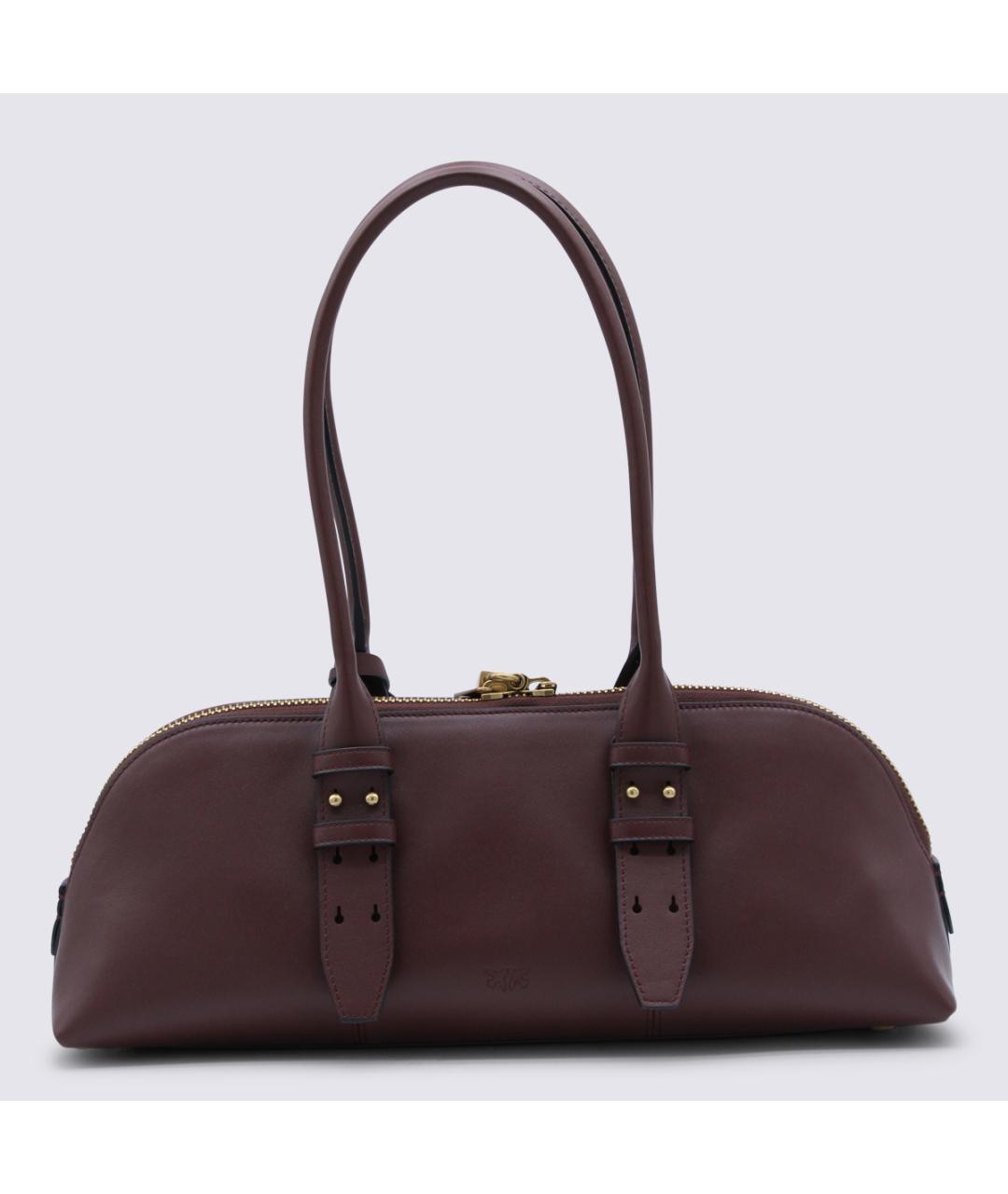 PINKO Фиолетовая кожаная сумка через плечо, фото 3