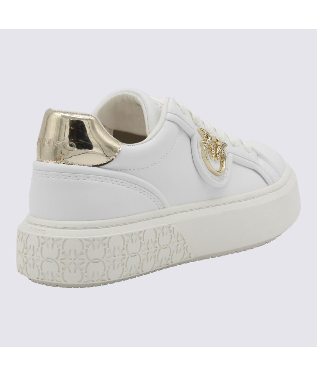PINKO Белые кожаные кроссовки, фото 3