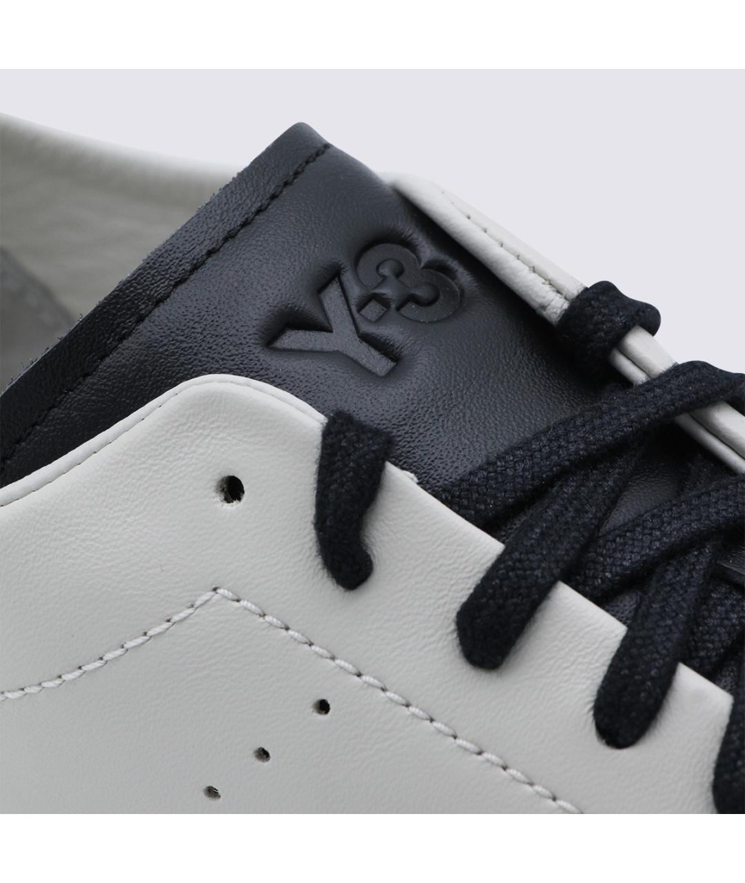 Y-3 Бежевые кожаные низкие кроссовки / кеды, фото 4