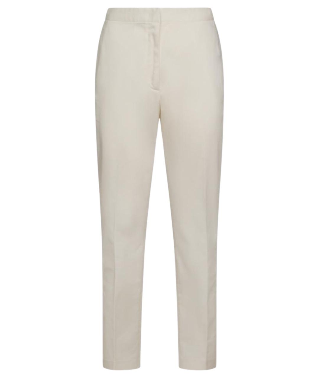 FABIANA FILIPPI Бежевые хлопковые прямые брюки, фото 1