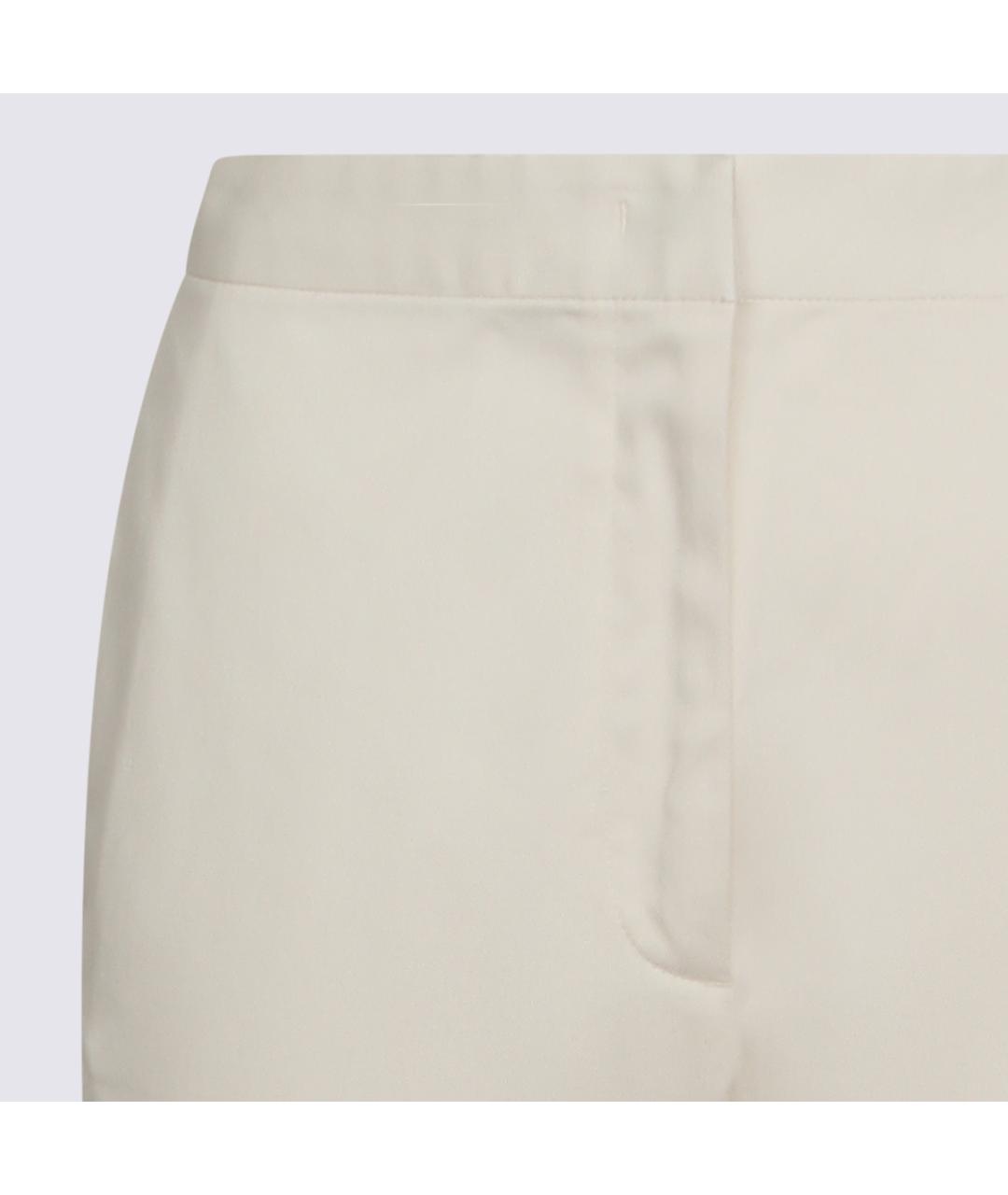 FABIANA FILIPPI Бежевые хлопковые прямые брюки, фото 3