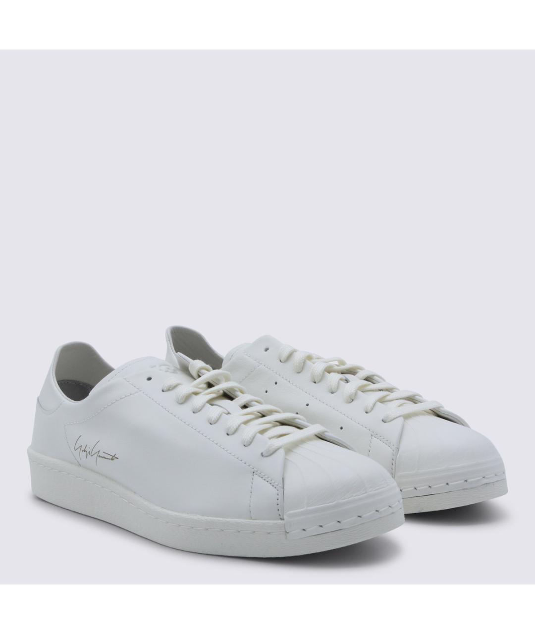 Y-3 Белые кожаные низкие кроссовки / кеды, фото 2