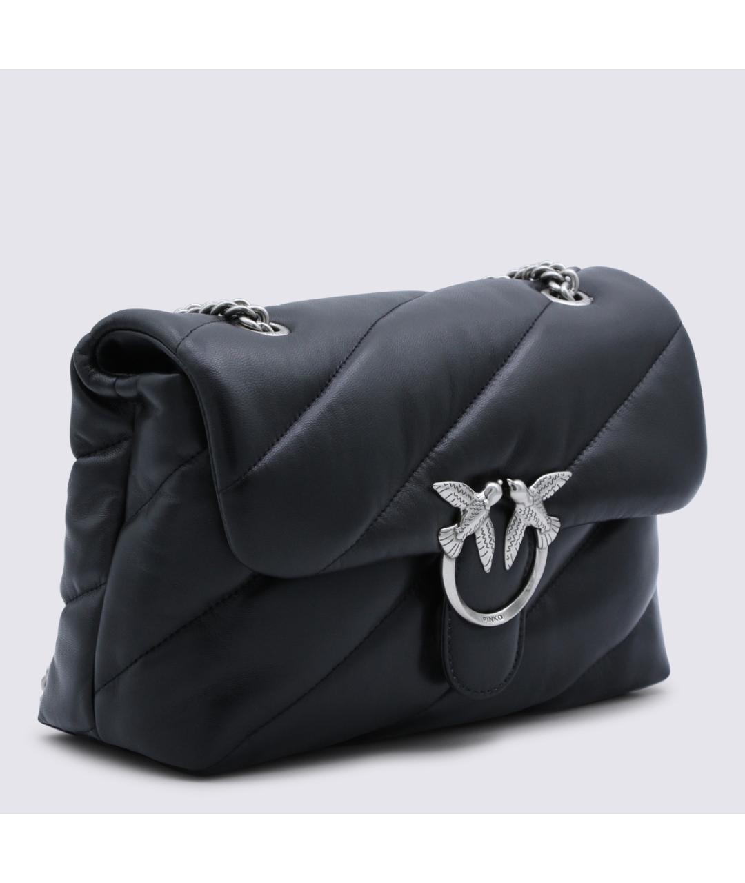 PINKO Черная кожаная сумка через плечо, фото 2