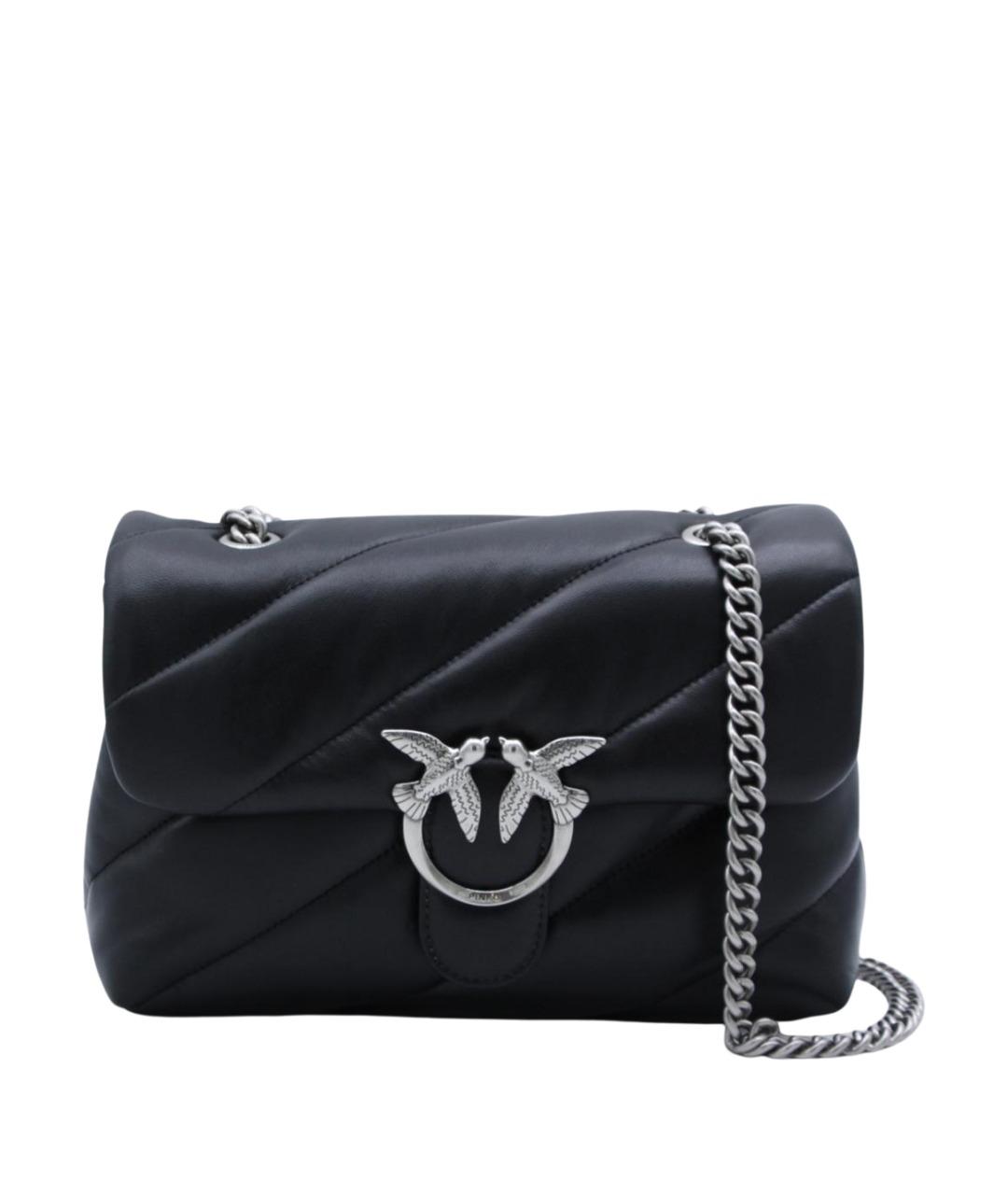 PINKO Черная кожаная сумка через плечо, фото 1