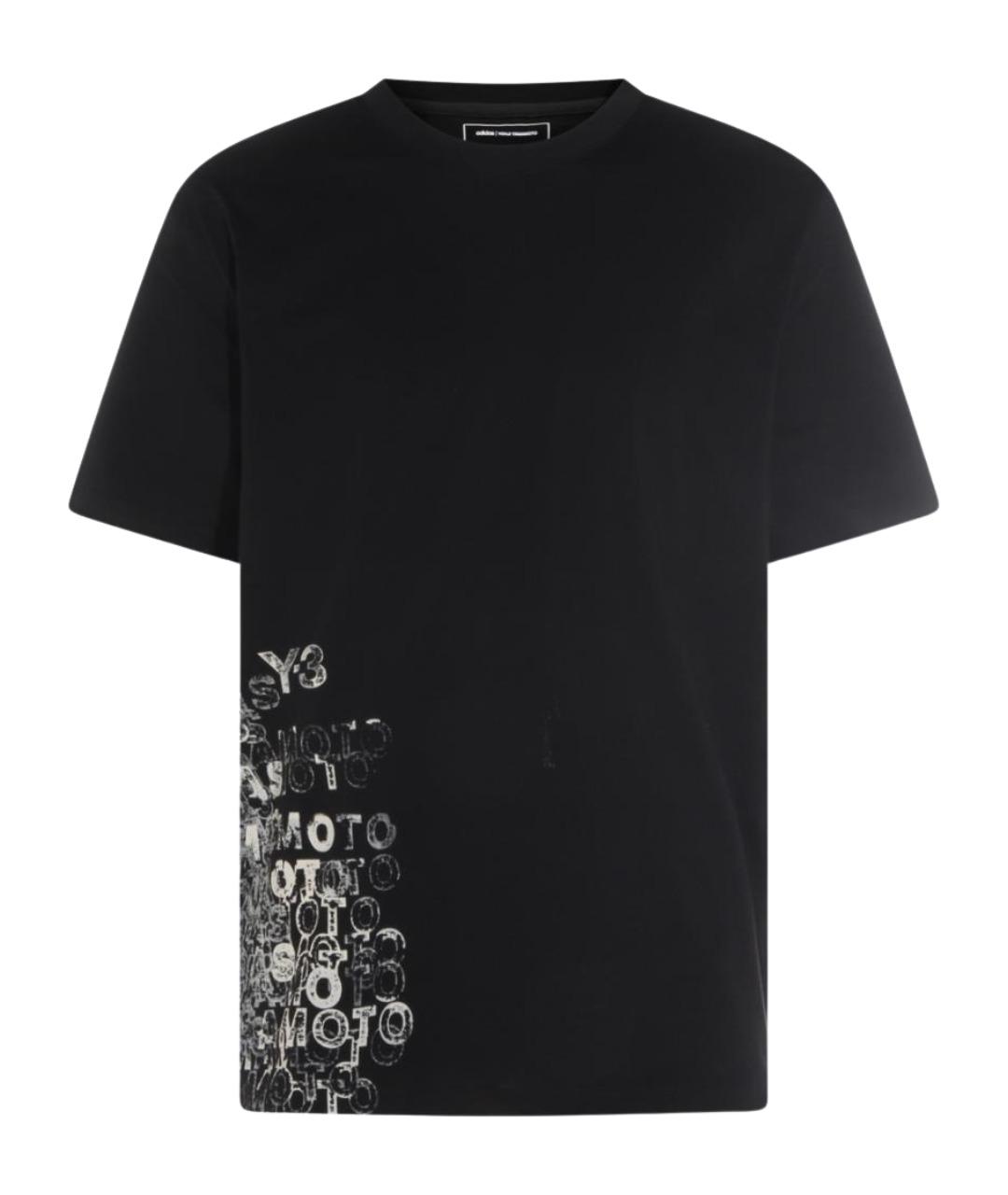 Y-3 Черная хлопковая футболка, фото 1