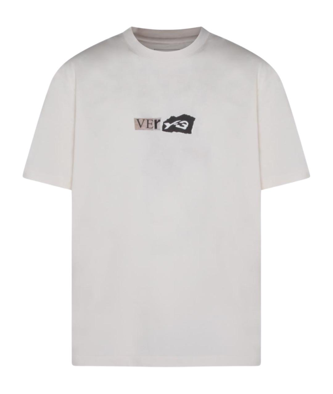 Y-3 Белая хлопковая футболка, фото 1