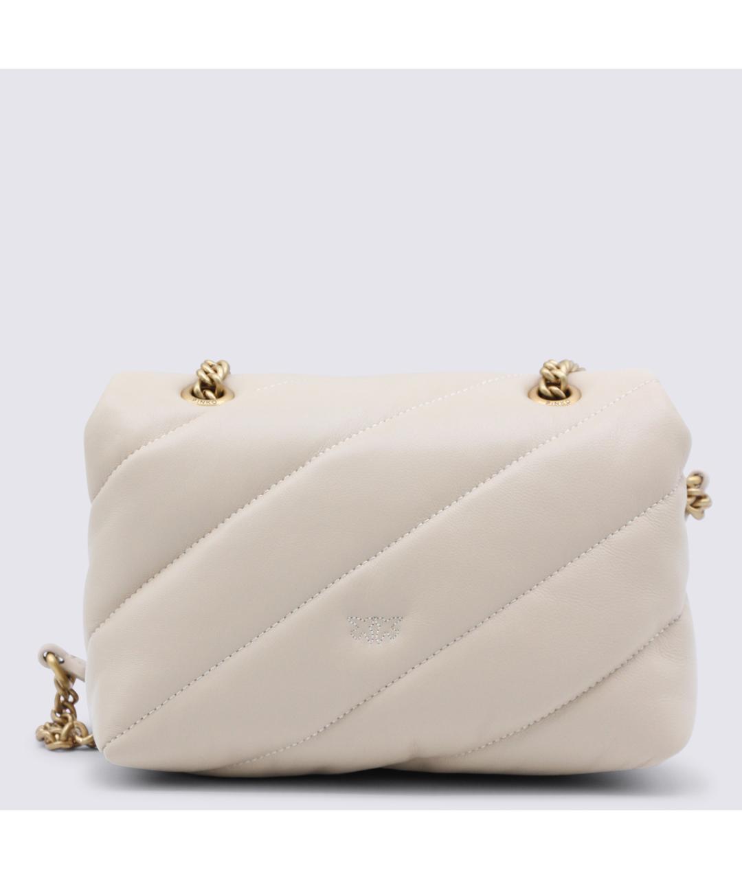 PINKO Бежевая кожаная сумка тоут, фото 3