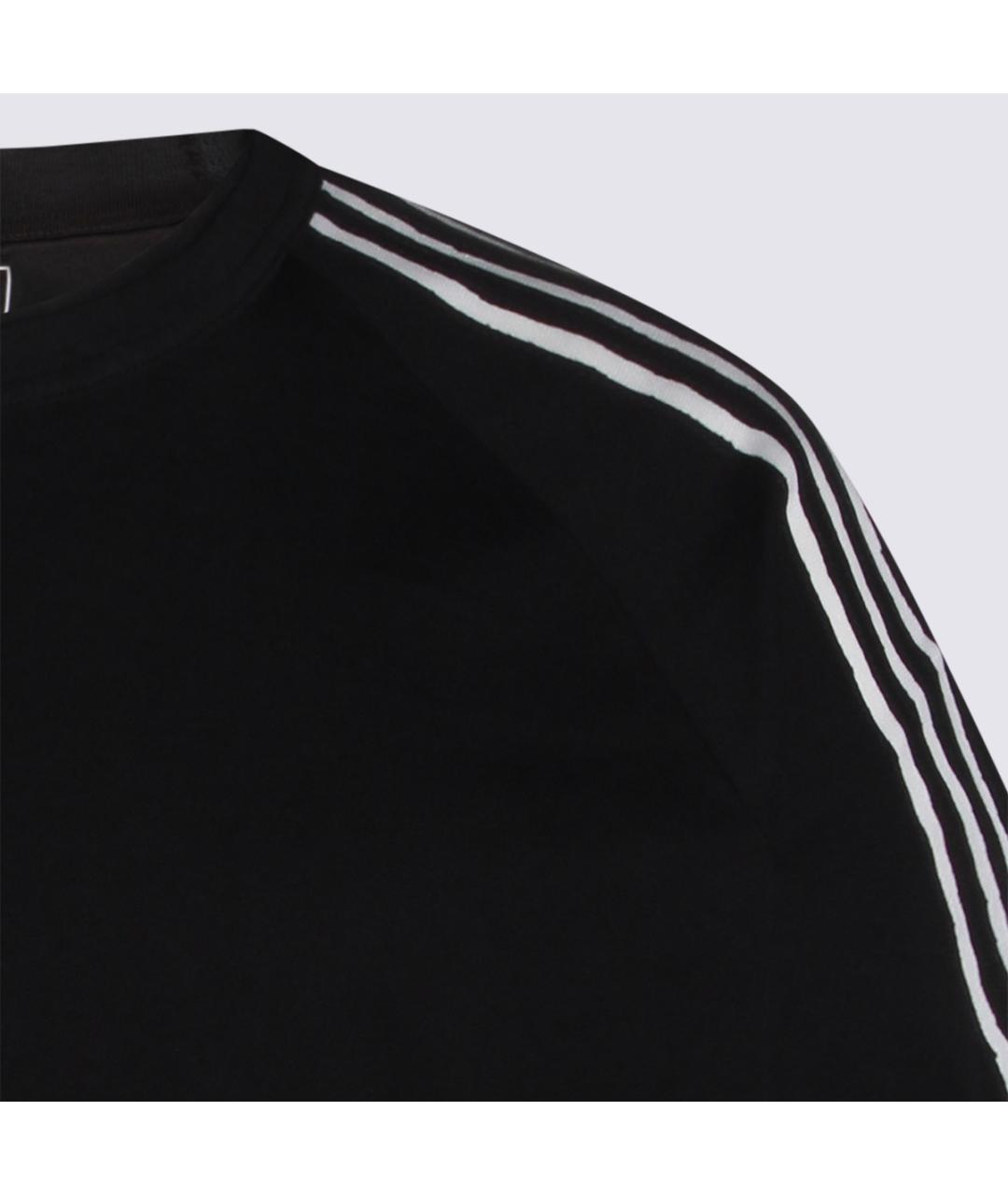 Y-3 Черная хлопковая футболка, фото 3