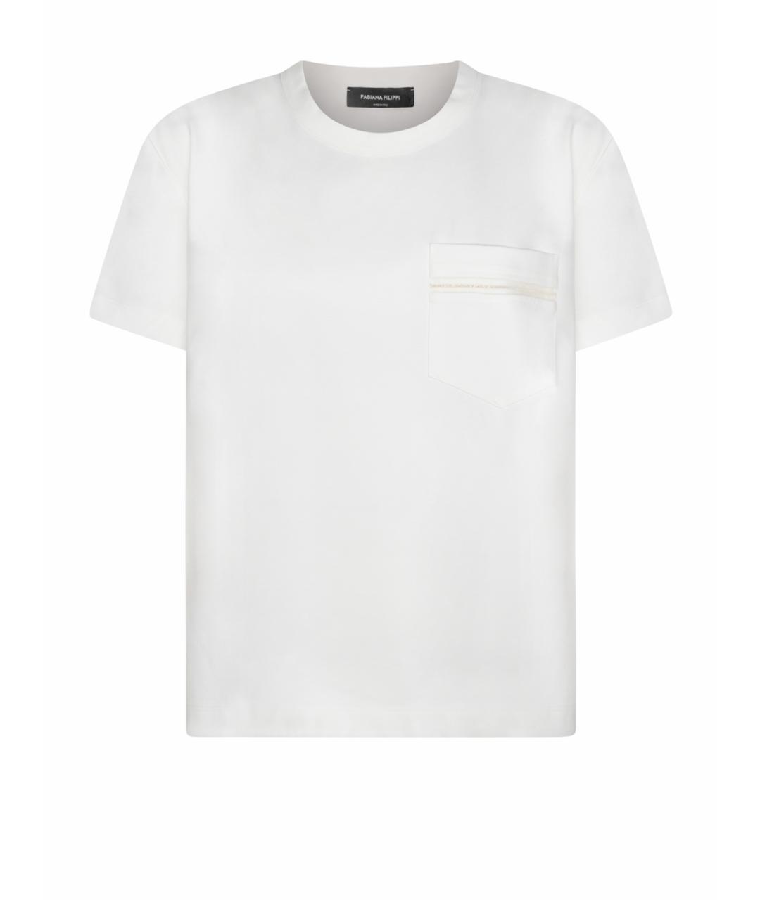 FABIANA FILIPPI Белая вискозная футболка, фото 1