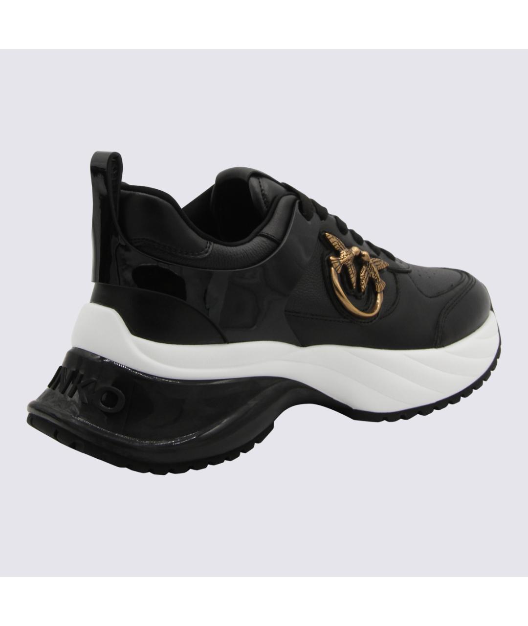 PINKO Черные кожаные кроссовки, фото 2