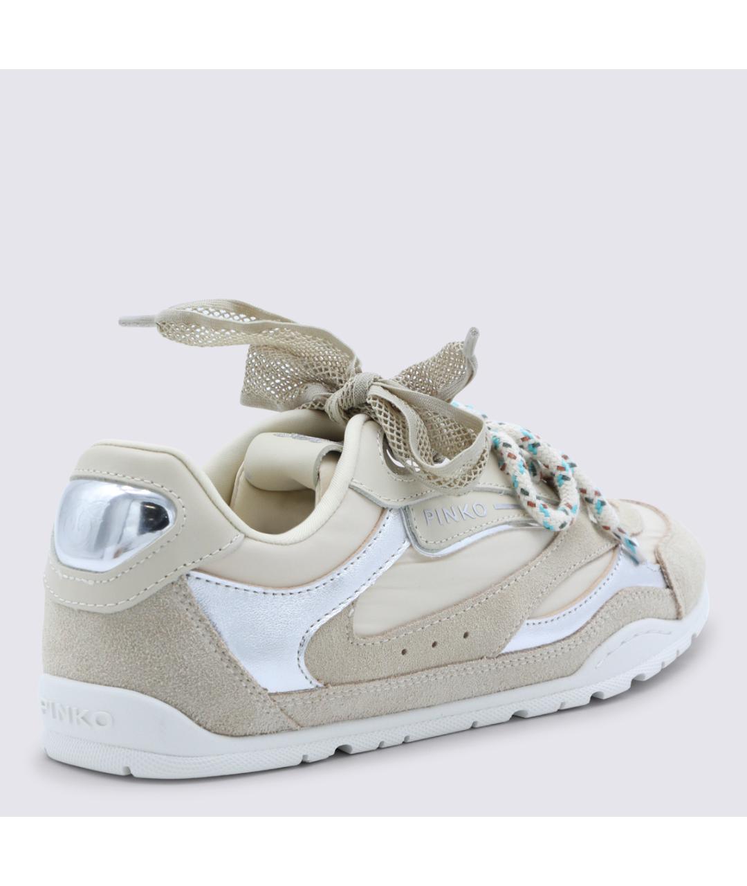PINKO Бежевые замшевые кроссовки, фото 3
