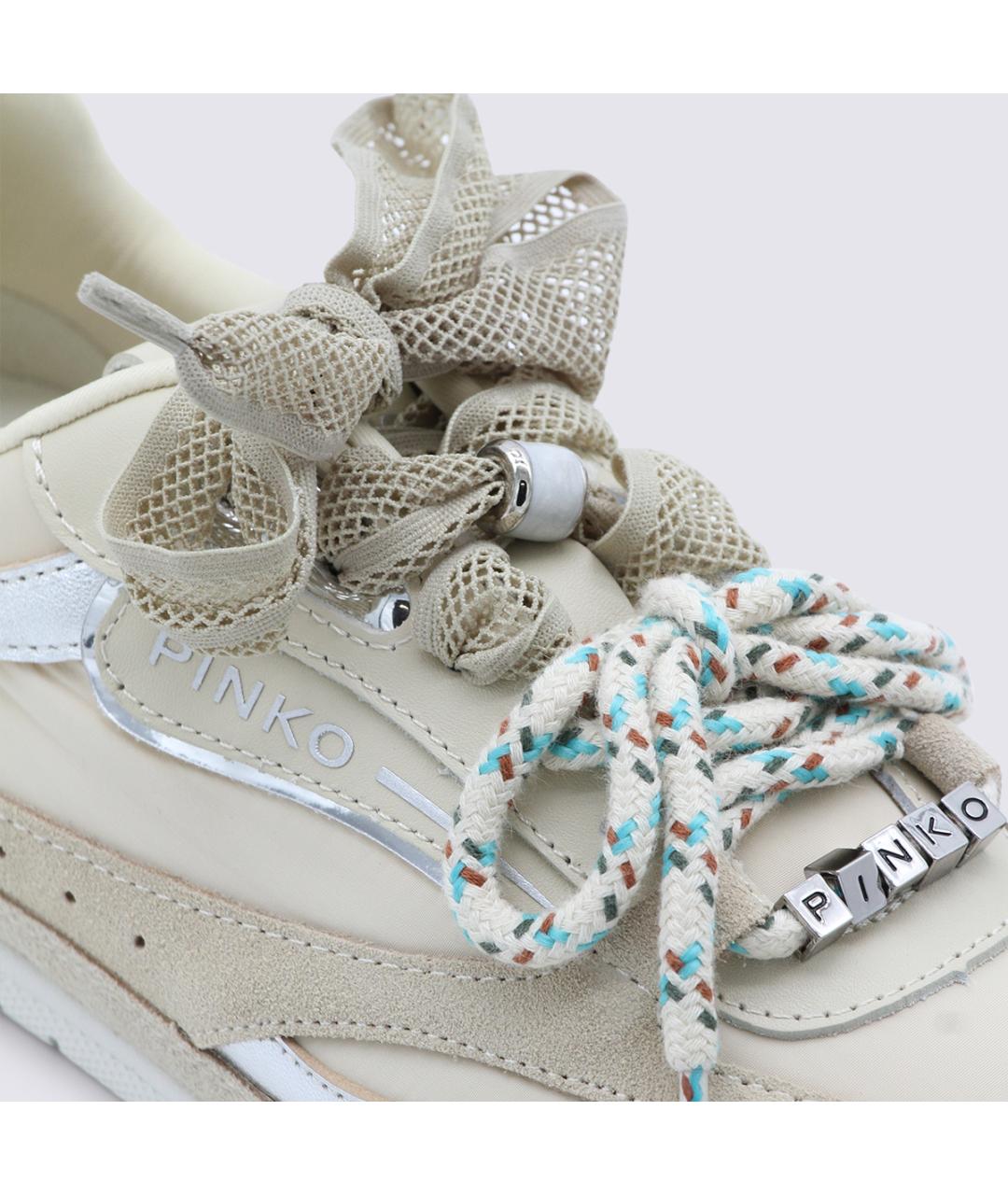 PINKO Бежевые замшевые кроссовки, фото 4