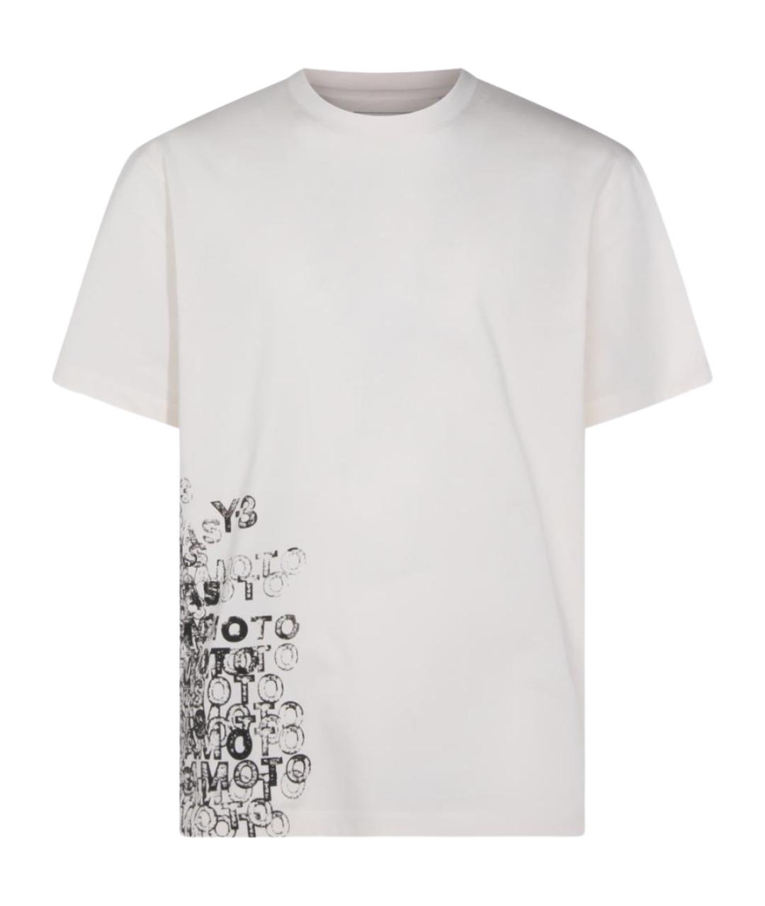 Y-3 Белая хлопковая футболка, фото 1