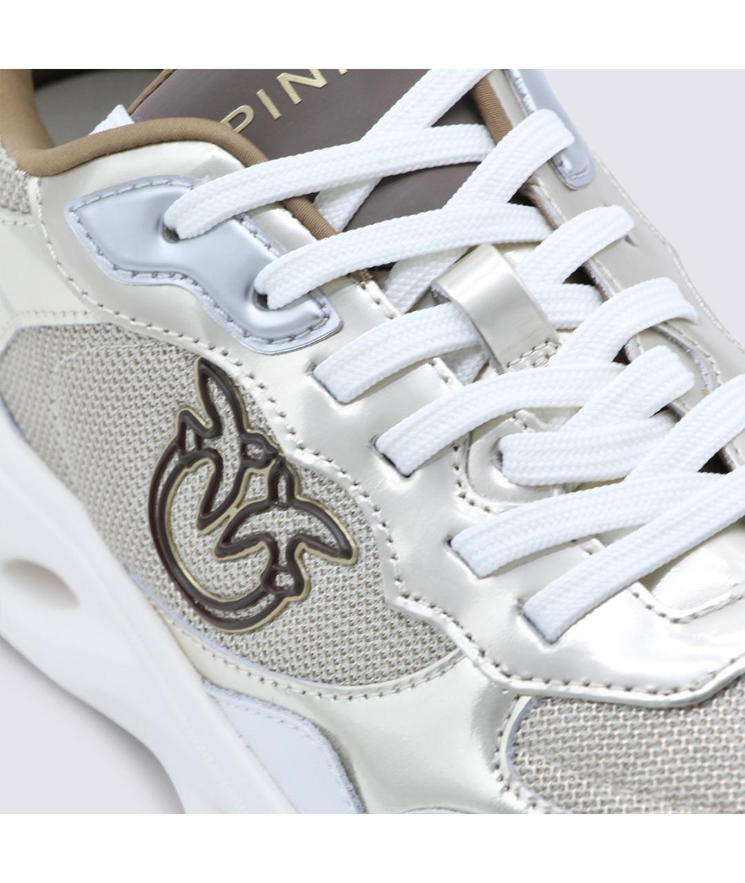 PINKO Серебряные кроссовки, фото 4
