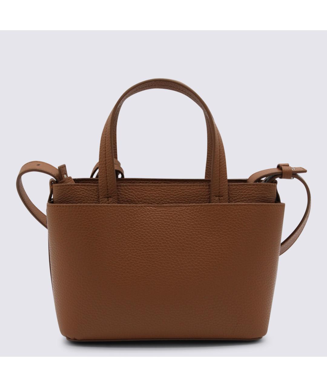 FABIANA FILIPPI Коричневая кожаная сумка тоут, фото 3