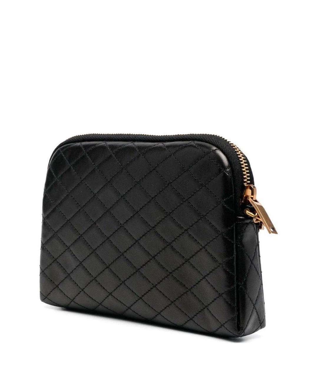 SAINT LAURENT Черная кожаная сумка через плечо, фото 3